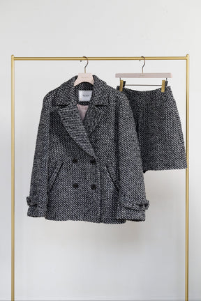 Brea Wool-Blend Tweed Blazer