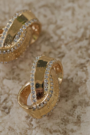 Crystal-Embellished Earrings/Pierces