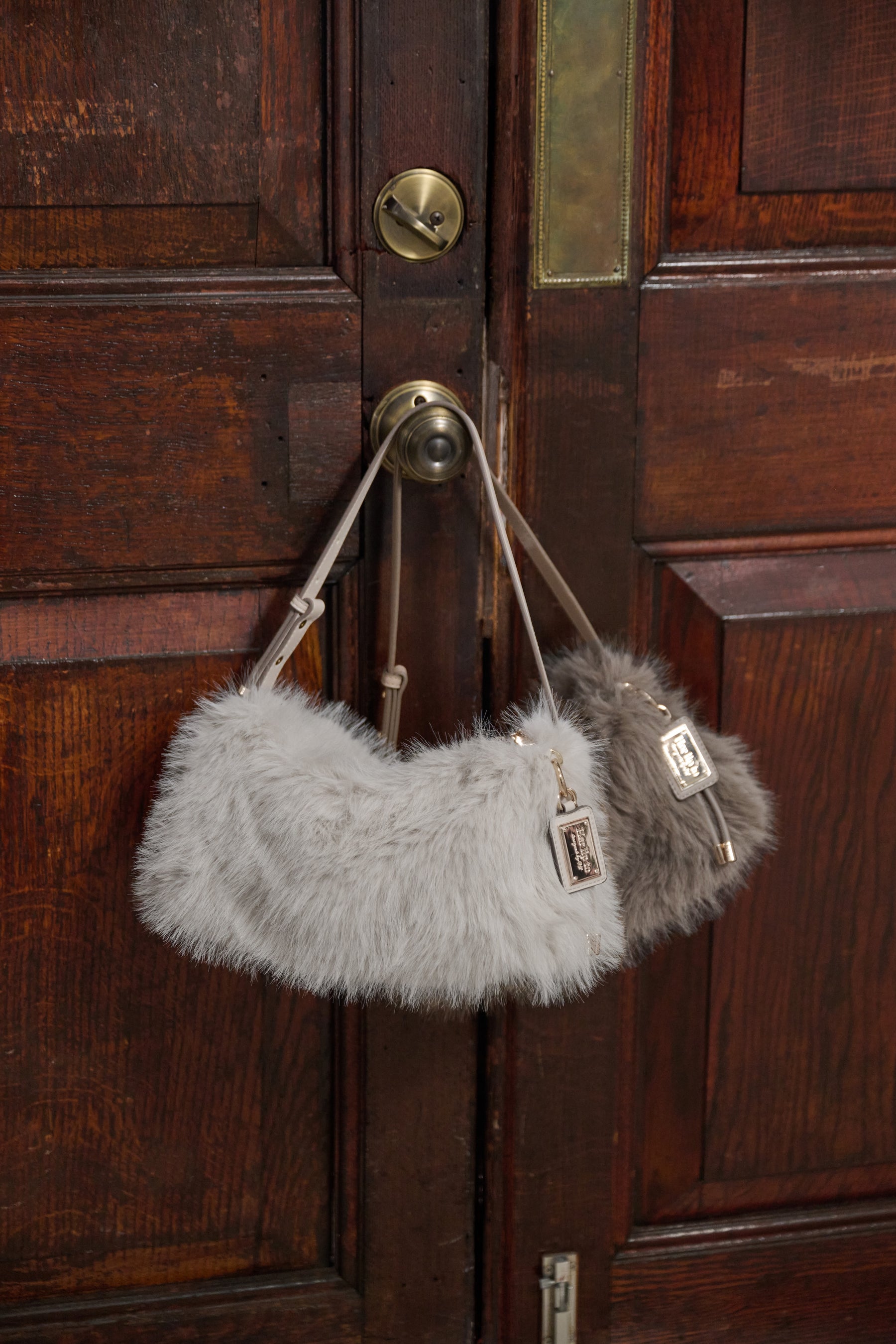 Faux Fur Top-Handle Bag