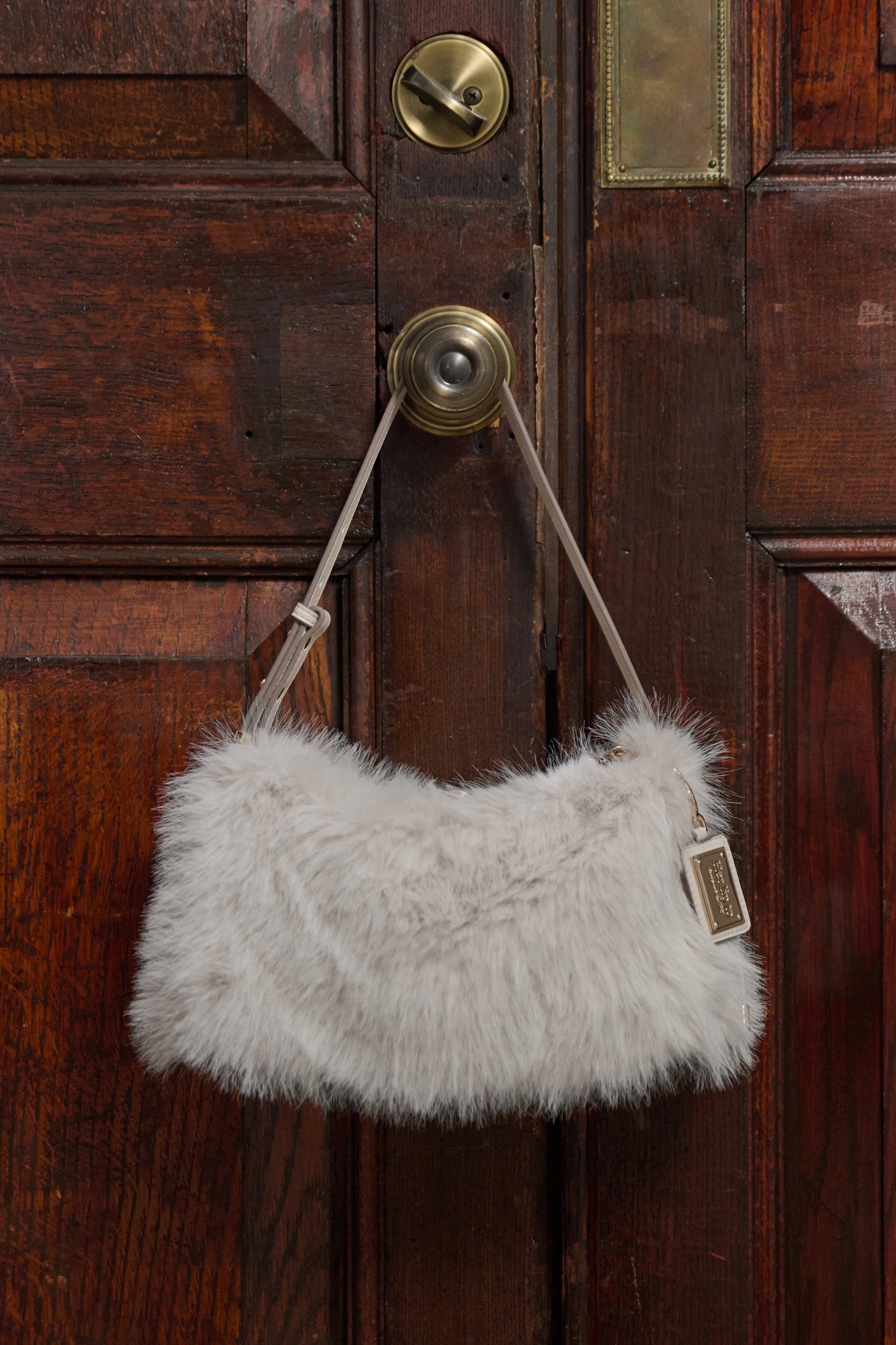 Faux Fur Top-Handle Bag