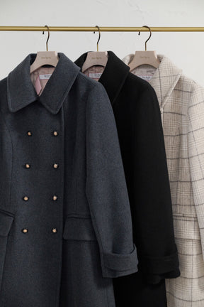 Wool-Blend Tailored Peacoat