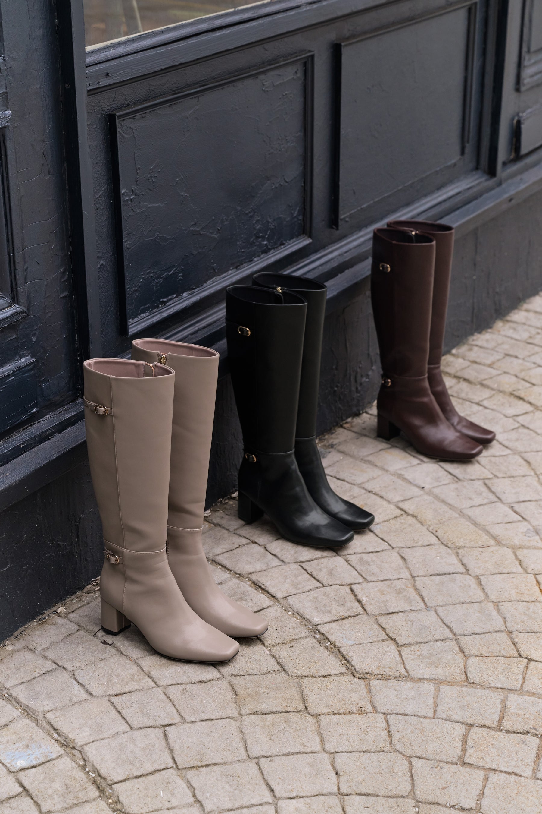 Double-Belt Long Boots