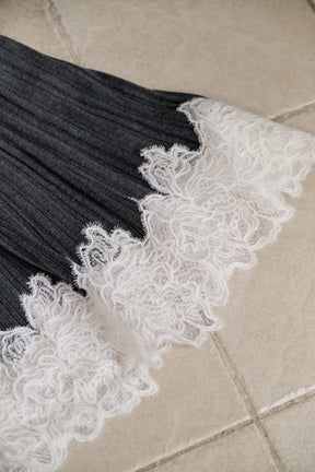 Tullia Lace-Hem Knit Dress