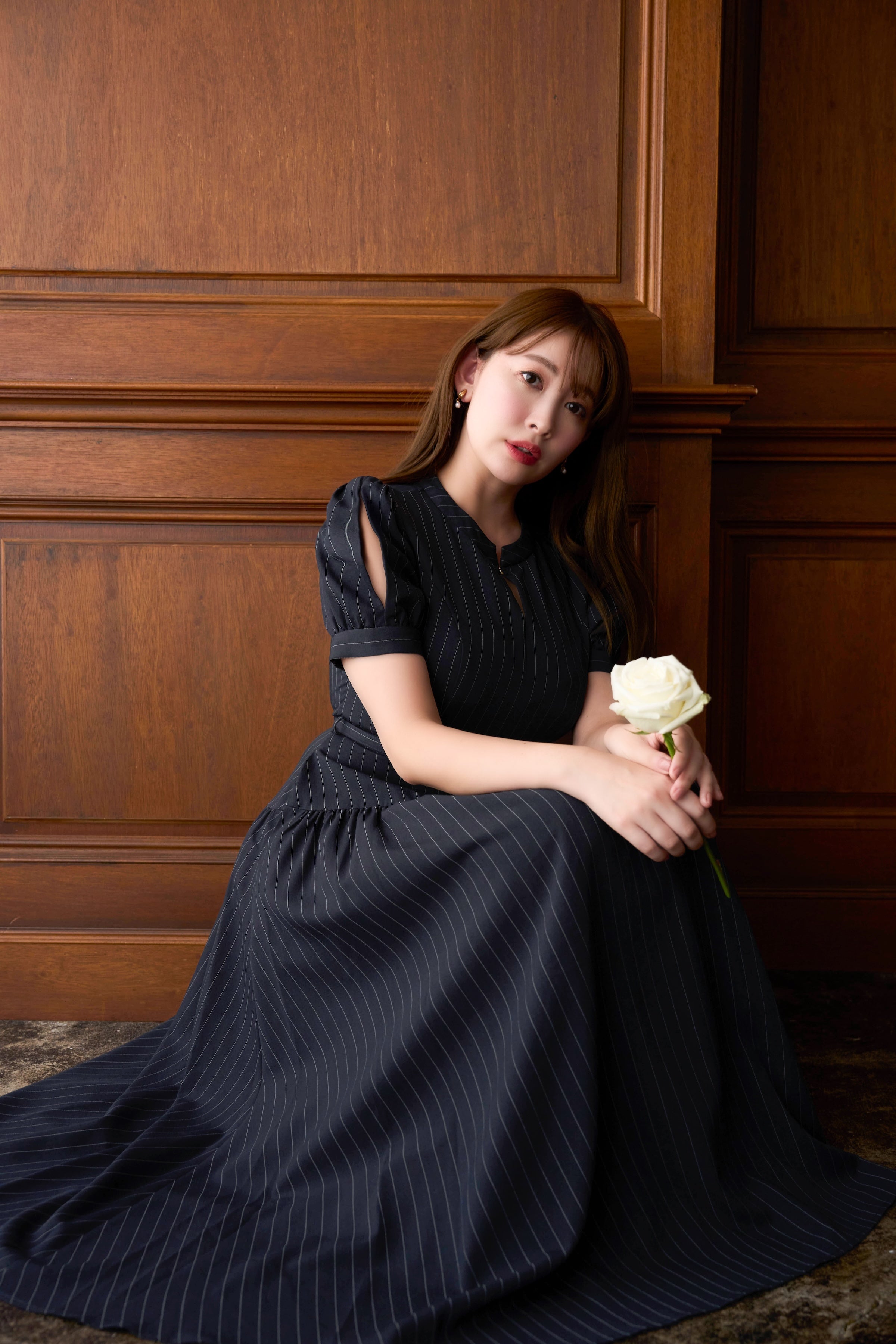 ワンピース Herlipto Multi-Way Plaid Knit Dress Gold-Buttoned Plaid Knit Dress