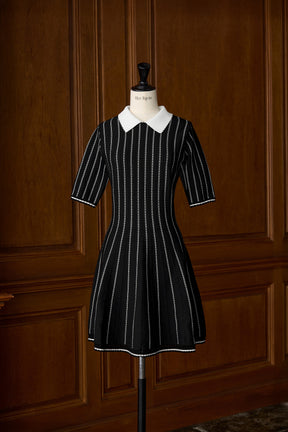 Striped Jacquard Knit Dress