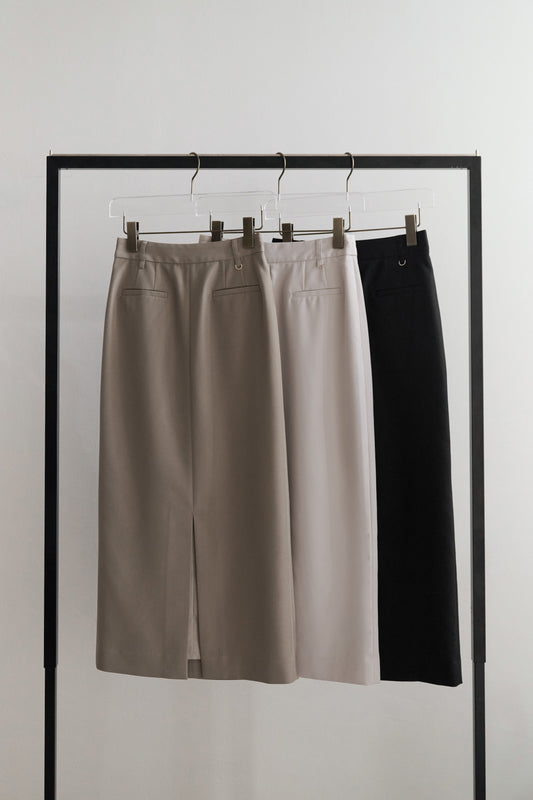 [Ships in early October] [New Color]［Essentia］Front Slit Long Skirt		