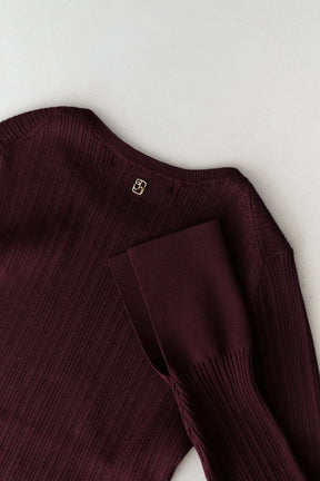 [Ships in early October] ［Essentia］Essential Rib Knit Top