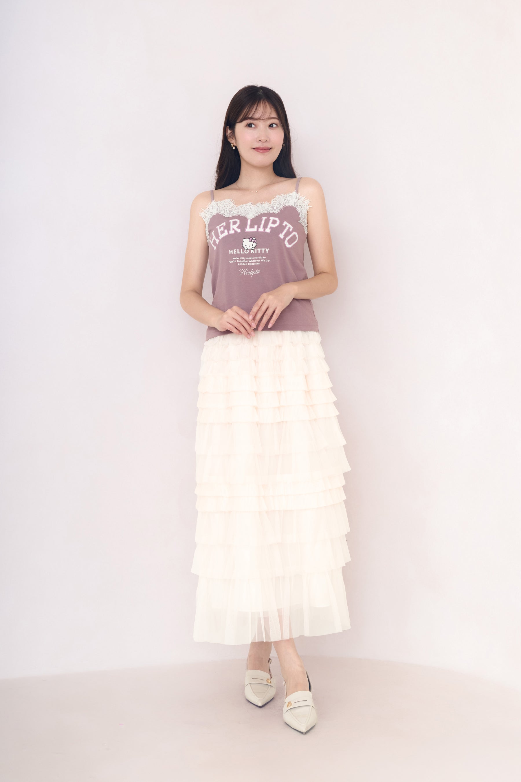 HLT x Hello Kitty Lace-Trim Camisole