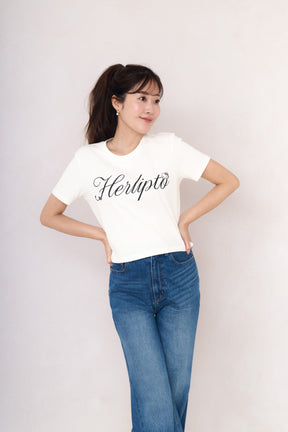 【9月下旬発送】【white】HLT x Hello Kitty Front Logo Tee