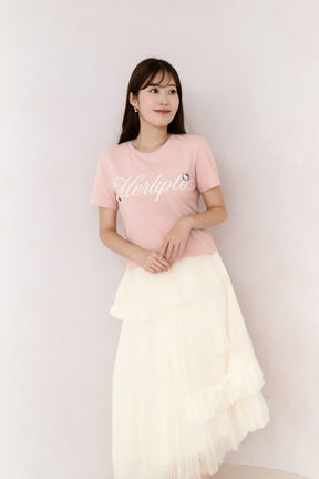 【9月下旬発送】【white】HLT x Hello Kitty Front Logo Tee