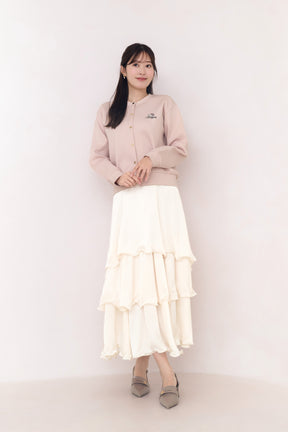 HLT×Hello Kitty Gold Button Cardigan