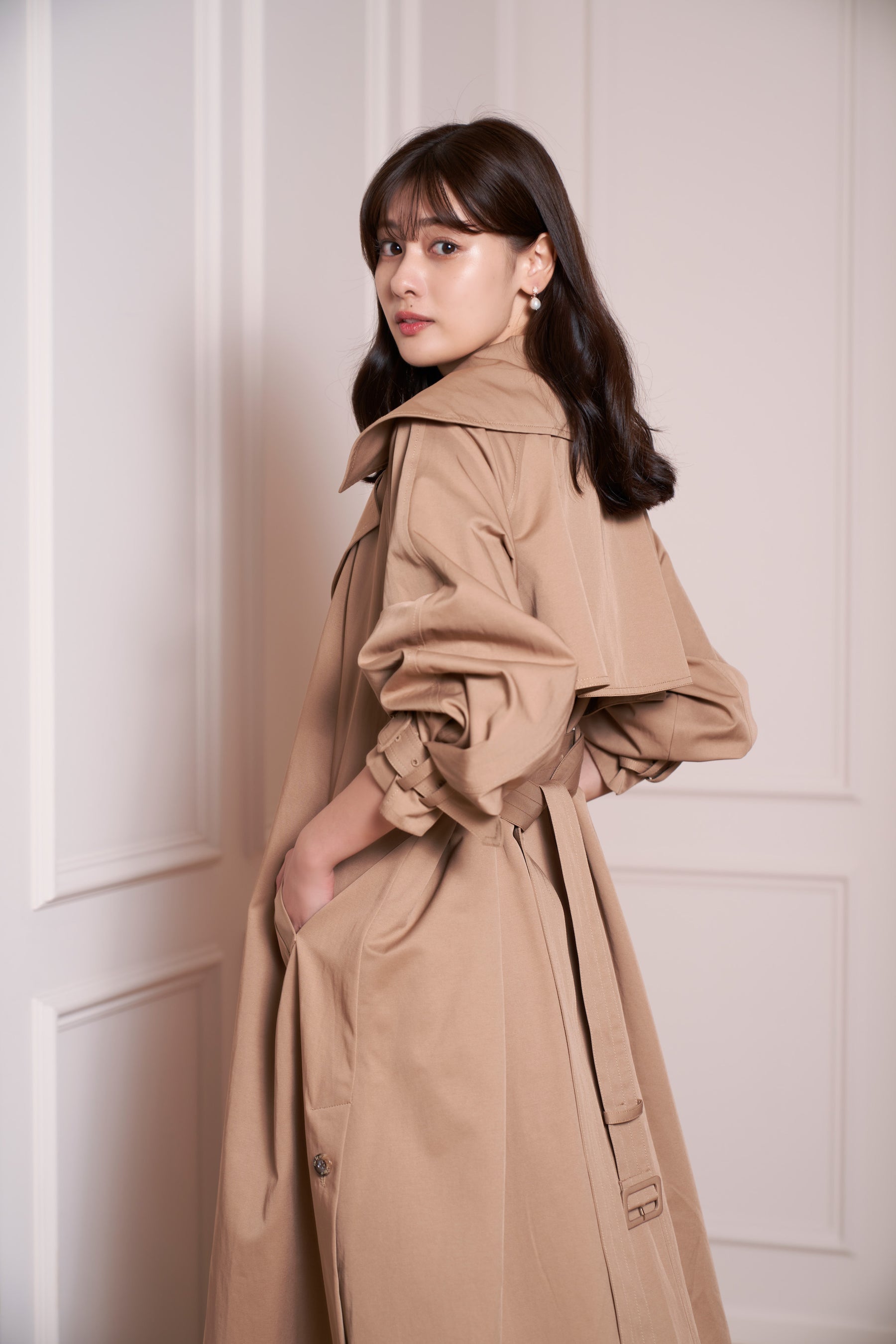 Herlipto　Grace Long Trench Coat　sサイズトレンチコート