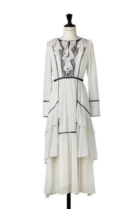 Vivica Polka-Dot Ruffled Dress