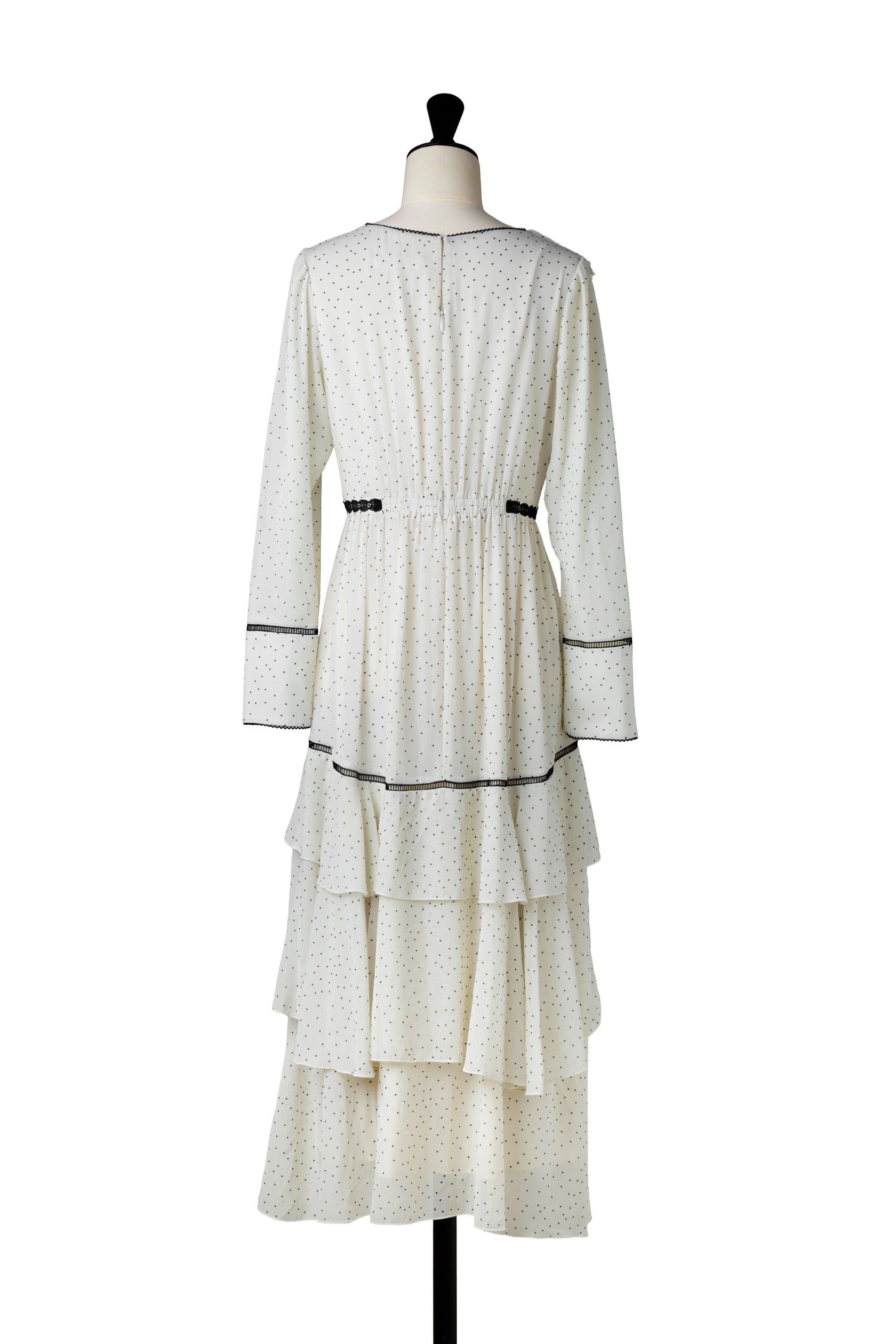 Vivica Polka-Dot Ruffled Dress