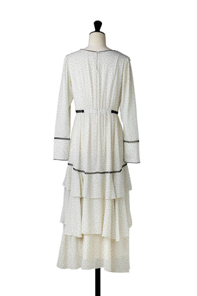 Vivica Polka-Dot Ruffled Dress