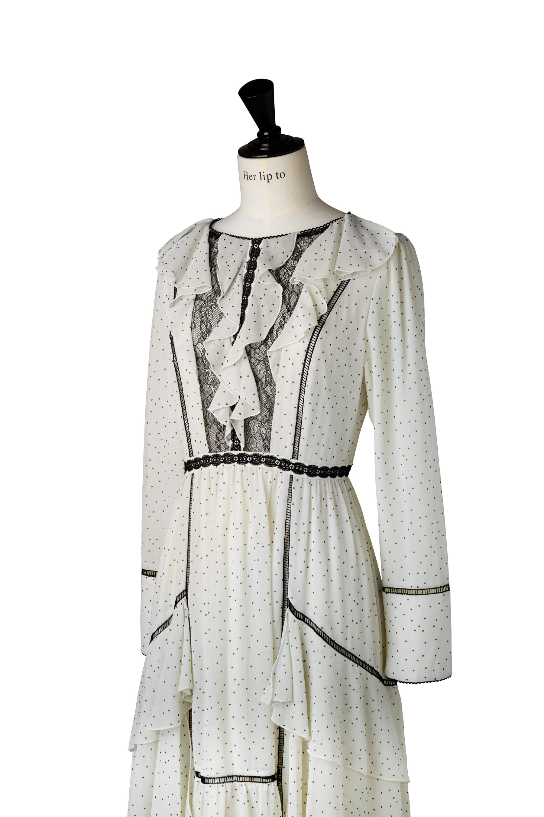 Vivica Polka-Dot Ruffled Dress