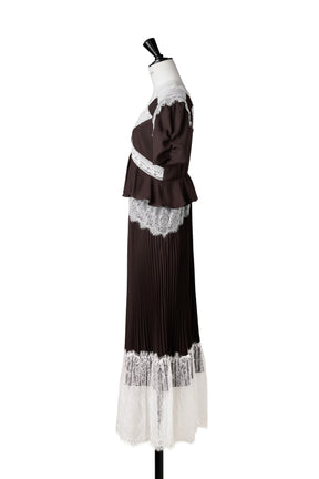 Giulia Lace Pleated Dress