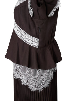 Giulia Lace Pleated Dress