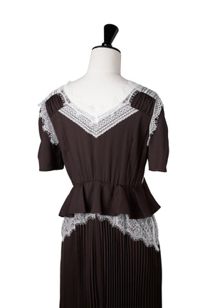 Giulia Lace Pleated Dress
