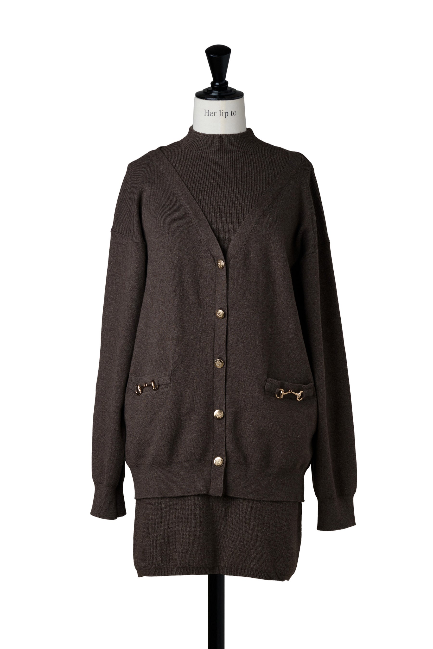 【新色】Clemence Knit Dress Set