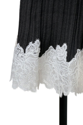 Tullia Lace-Hem Knit Dress