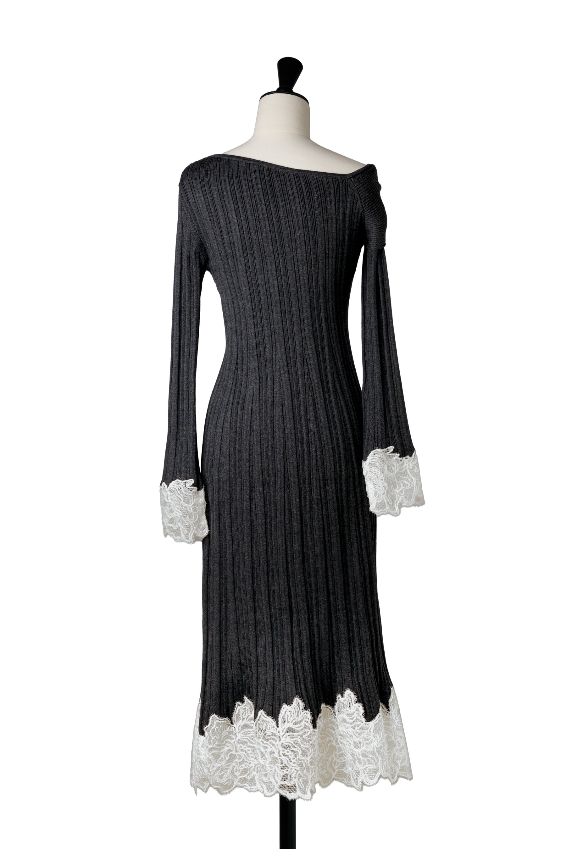 Tullia Lace-Hem Knit Dress