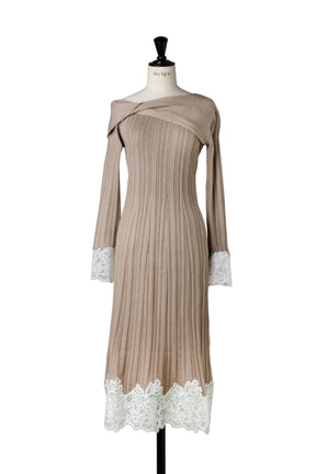Tullia Lace-Hem Knit Dress