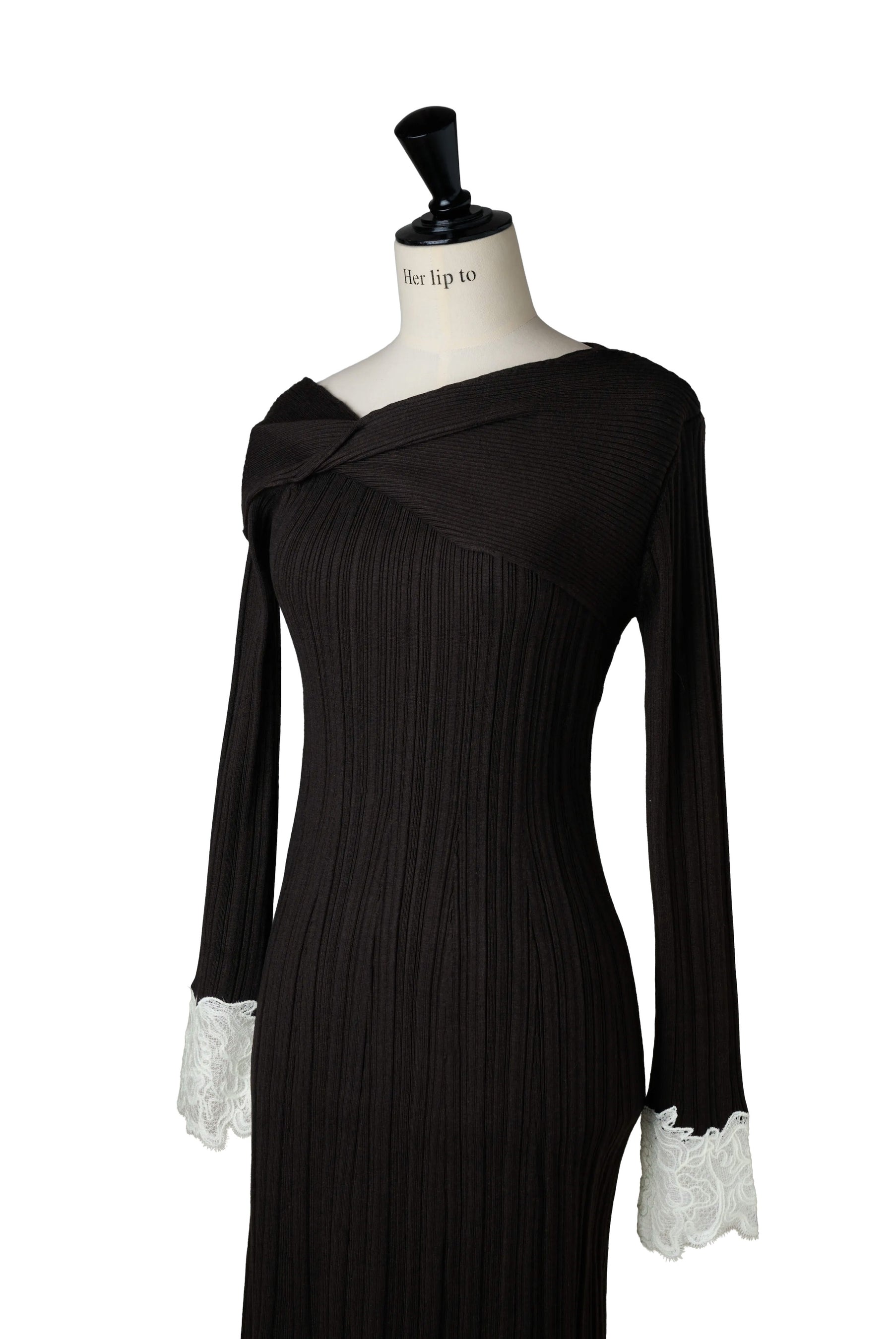 Tullia Lace-Hem Knit Dress