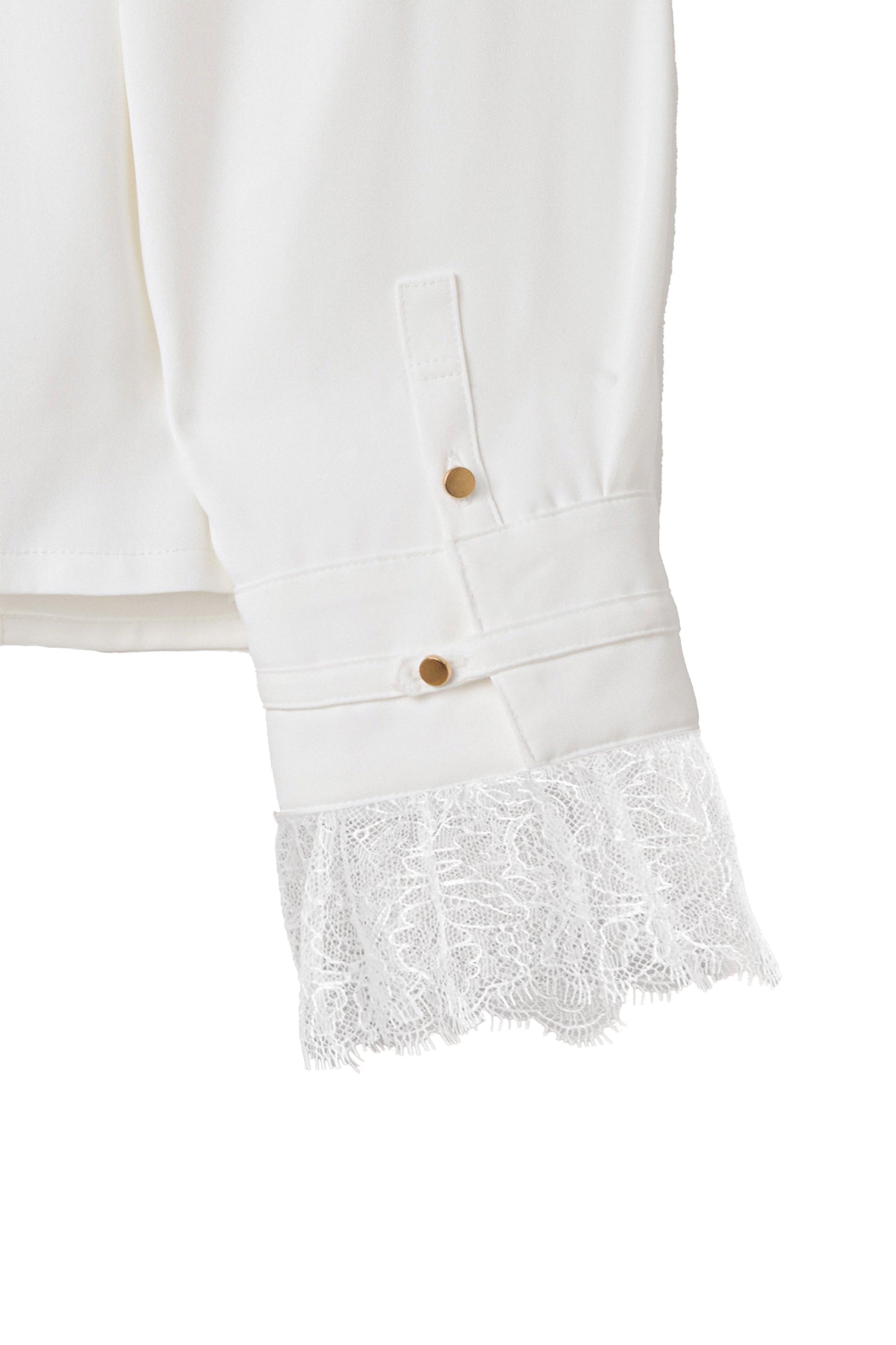 Ruffled Collar Pintuck Blouse