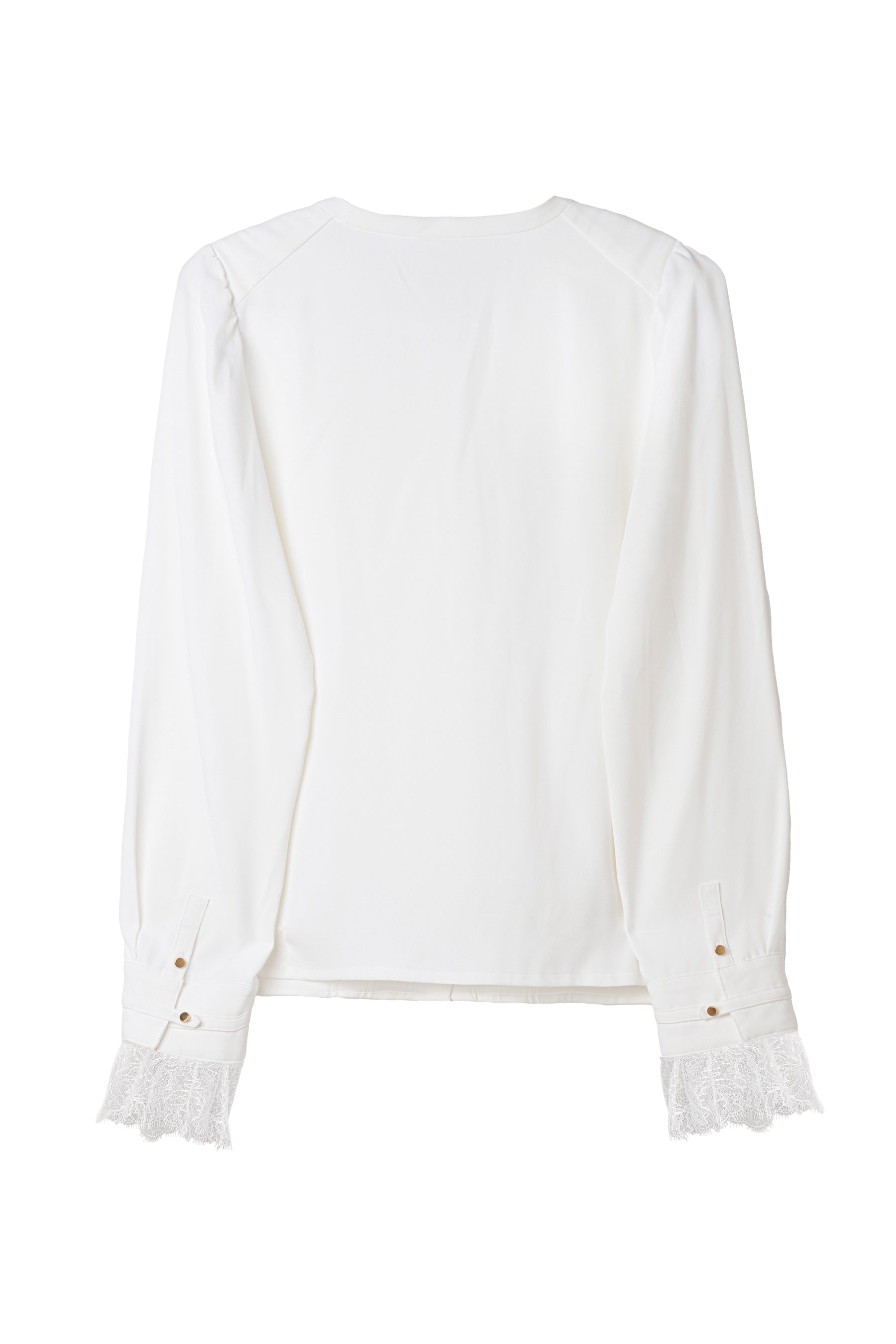 Ruffled Collar Pintuck Blouse