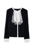 Ruffled Collar Pintuck Blouse