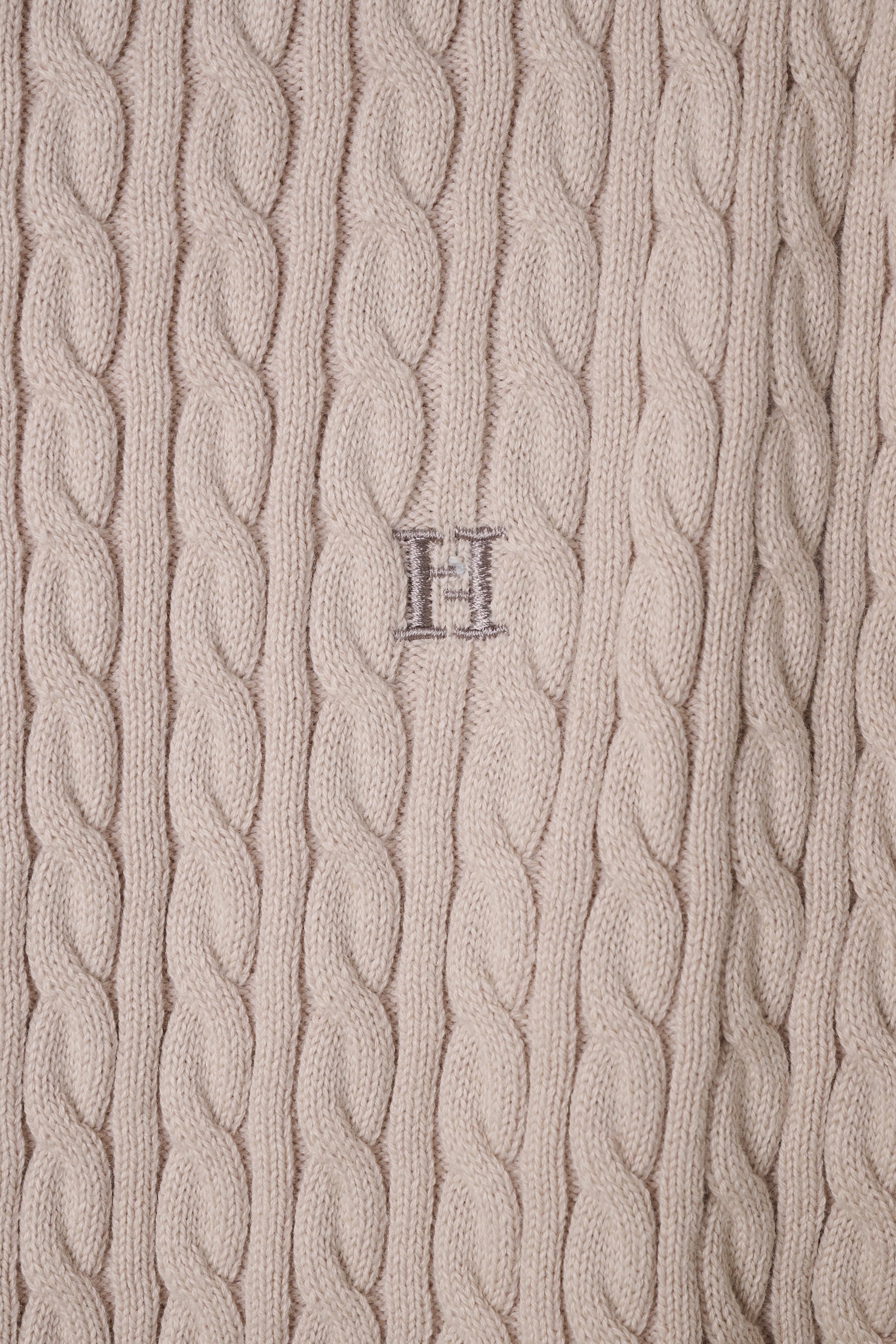 【9月下旬発送】H logo Peplum Cable-Knit Set