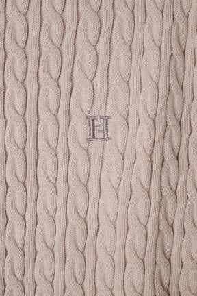 【9月下旬発送】H logo Peplum Cable-Knit Set