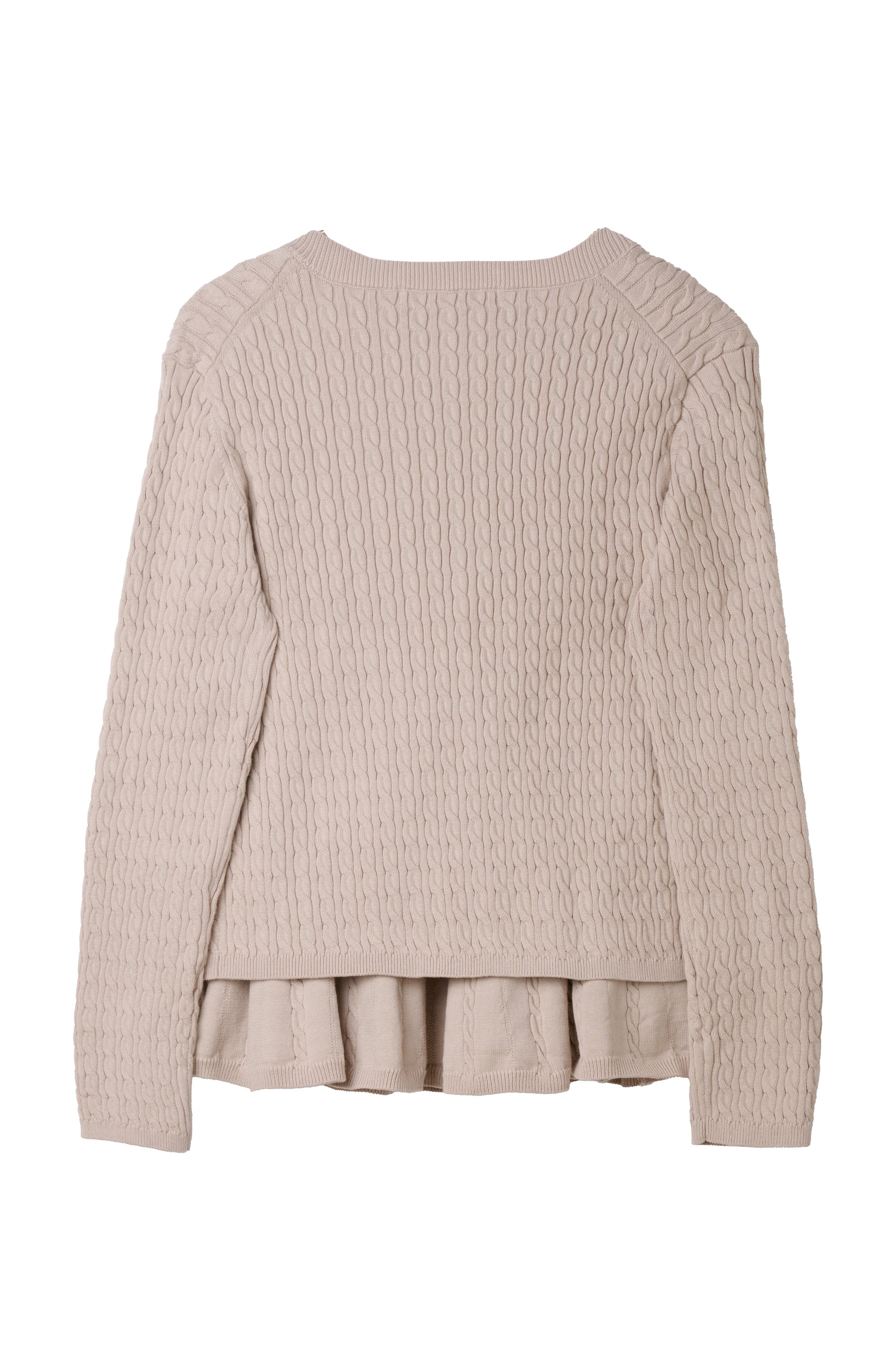 【9月下旬発送】H logo Peplum Cable-Knit Set