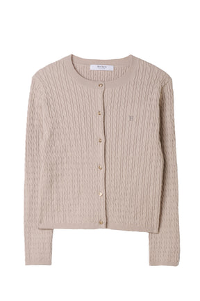 【9月下旬発送】H logo Peplum Cable-Knit Set