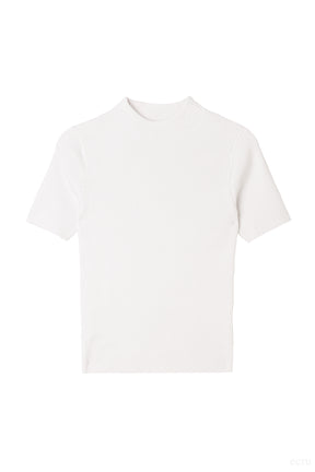 【新色】Wool-Blend Ribbed Knit Top