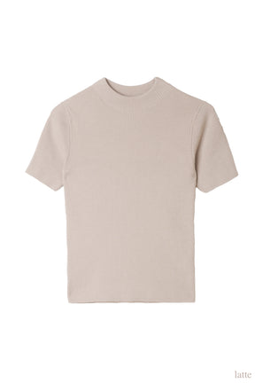 【新色】Wool-Blend Ribbed Knit Top