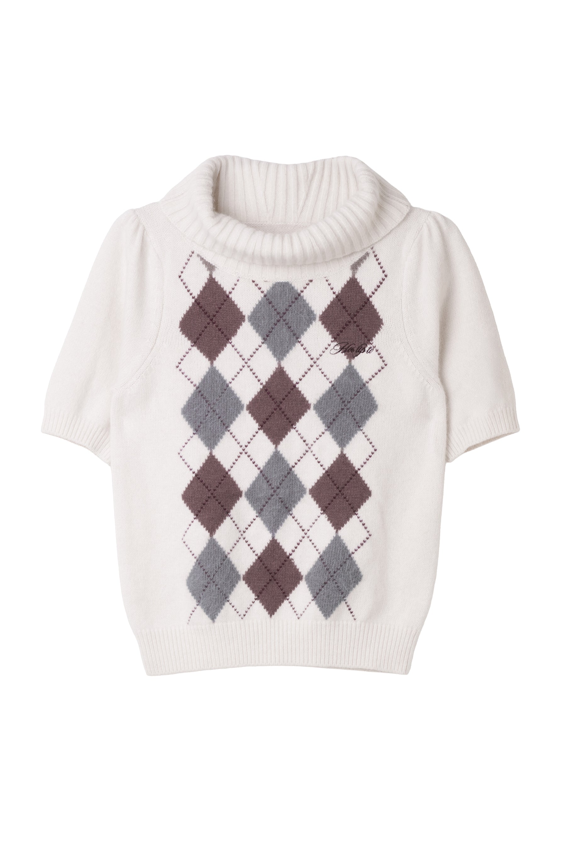 Pia Argyle Knit Top