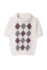 Pia Argyle Knit Top
