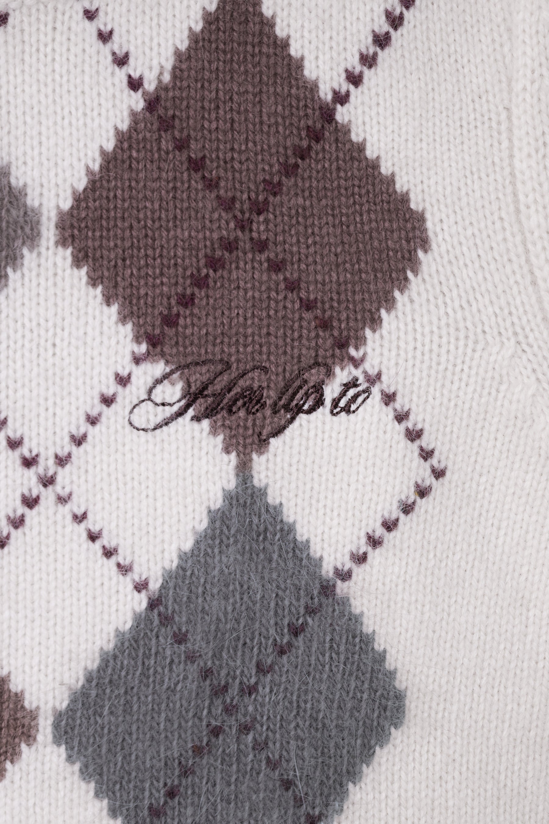 Pia Argyle Knit Top