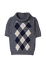 Pia Argyle Knit Top