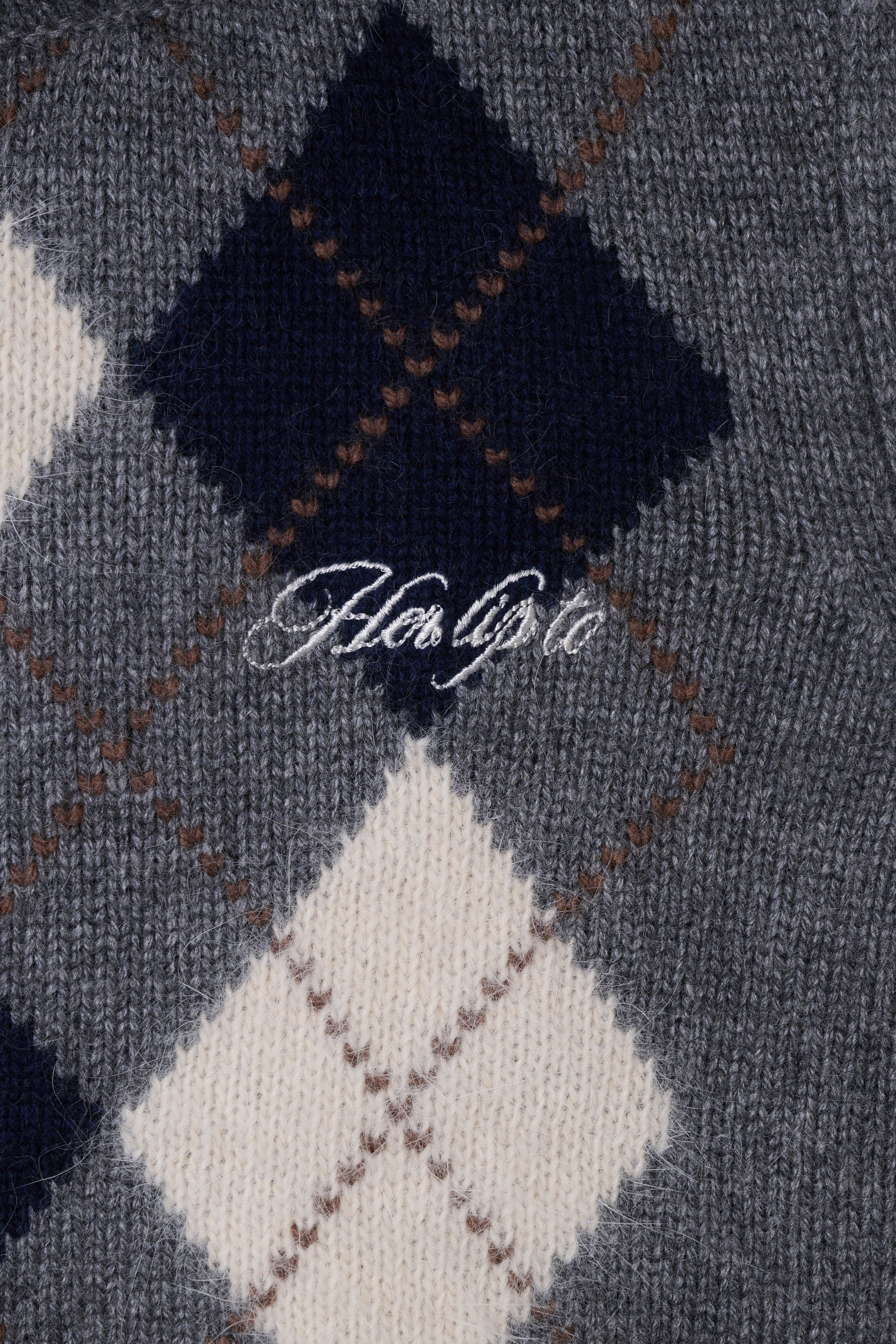Pia Argyle Knit Top
