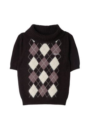 Pia Argyle Knit Top