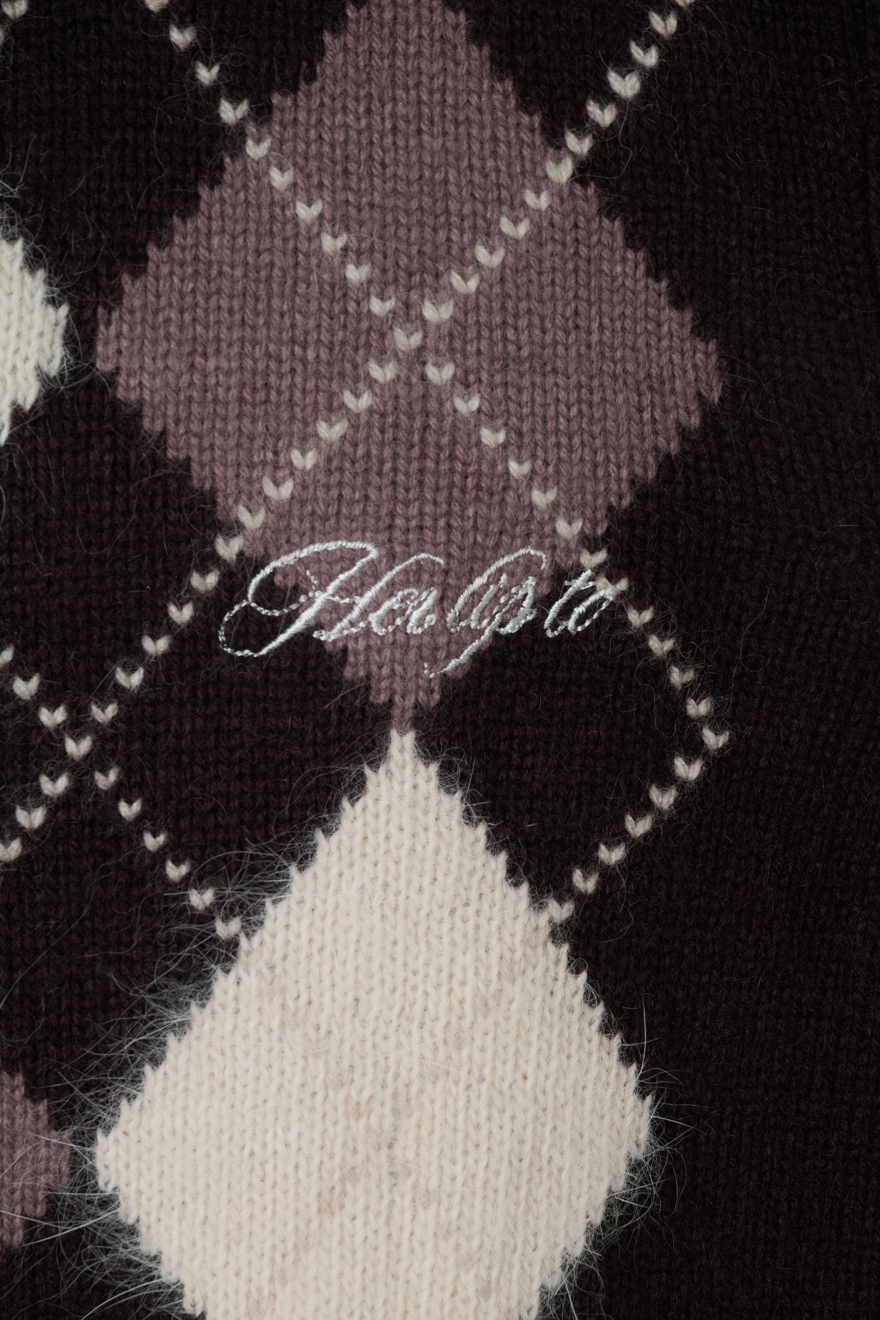 Pia Argyle Knit Top