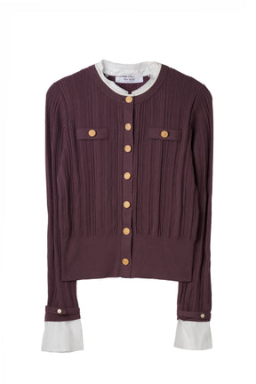 Alessia Detachable Ribbed Cardigan