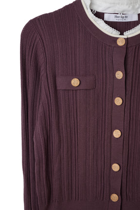 Alessia Detachable Ribbed Cardigan