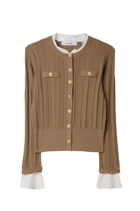 Alessia Detachable Ribbed Cardigan