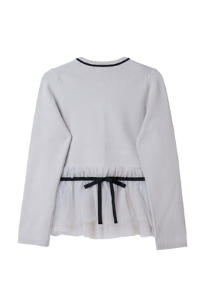 Daria Tulle Frill Knit Cardigan