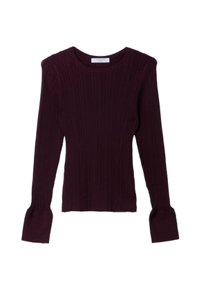 [Ships in early October] ［Essentia］Essential Rib Knit Top