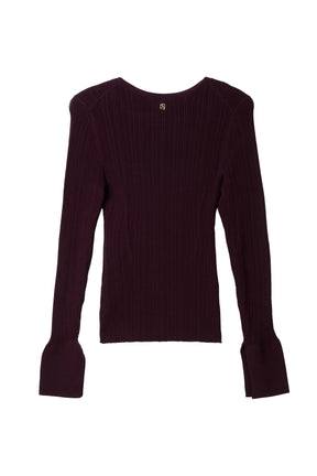 [Ships in early October] ［Essentia］Essential Rib Knit Top
